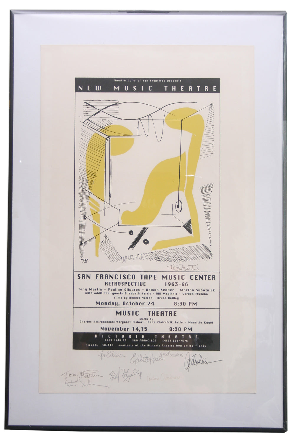 San Francisco Tape Music Center Retrospective Poster signed