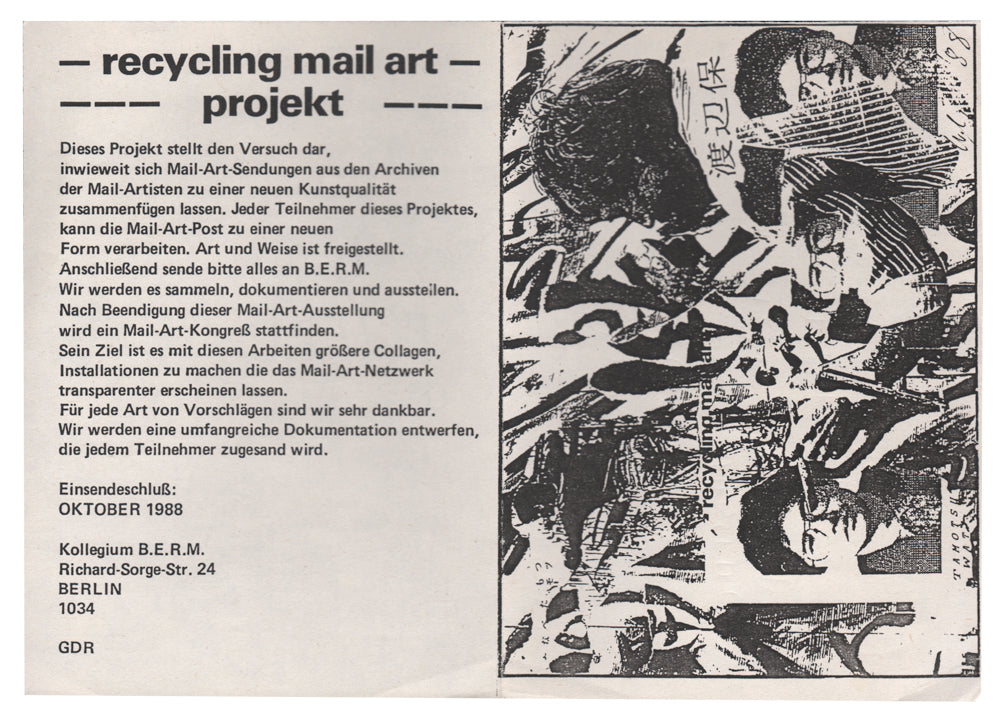[1980s DDR (East German) Mail Art]—B.E.R.M. and Mechow—Two Pieces