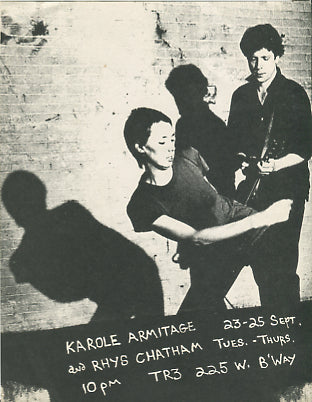 Karole Armitage/Rhys Chatham at TR3 Club, [1980]